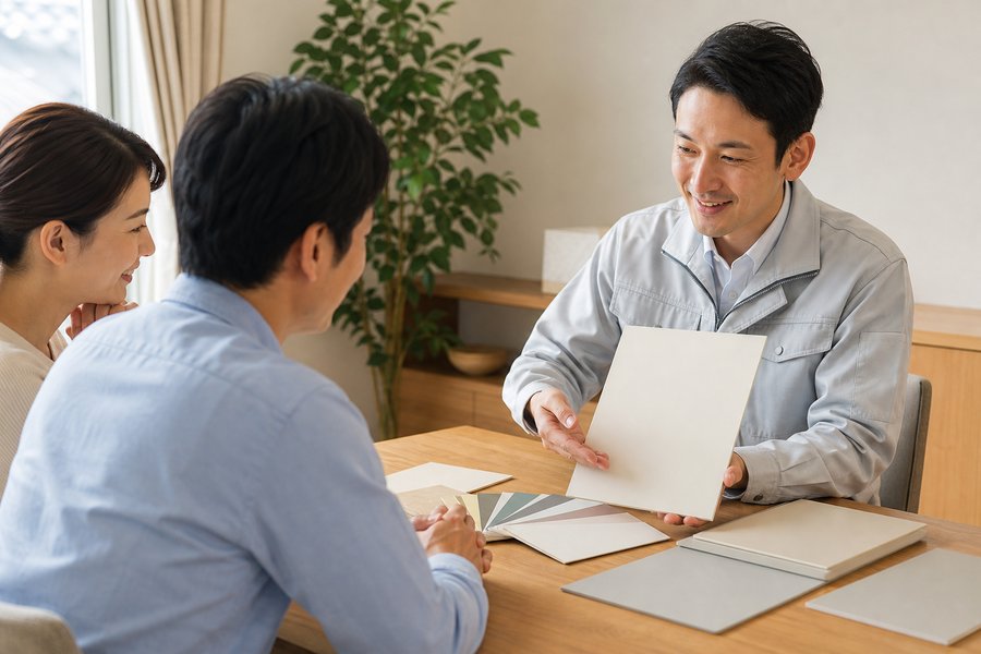 お客様との打ち合わせ
